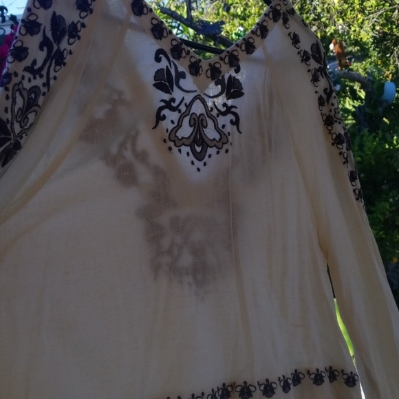 Free people cropped long sleeve boho top - Picture 7 of 8